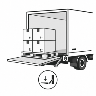 Pallet delivery service icon